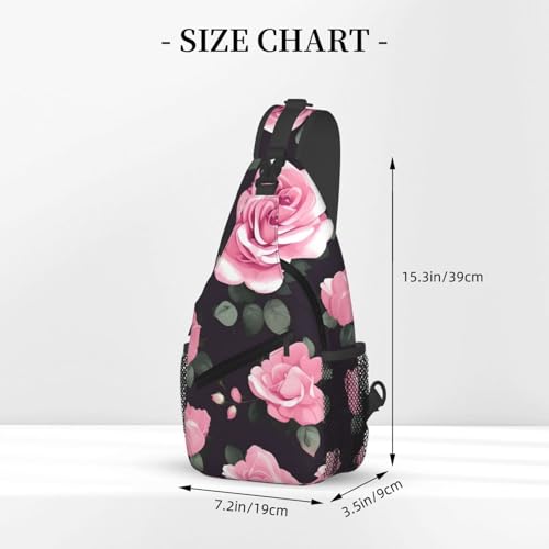 Morrales bandolera estilo floral negro para adultos miniatura 3