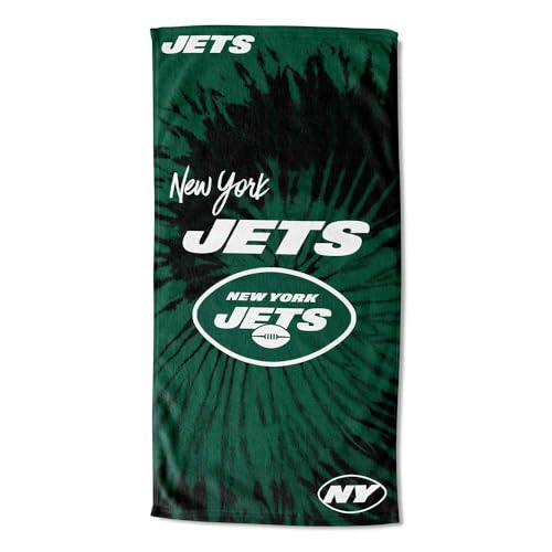 Image of Northwest NFL New York Jets Unisex-Adult Beach Towel, 30 inch x 60 inch, Psychedelic