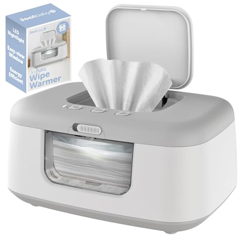 Image of Jool Baby TinyBums Baby Wipe Warmer & Dispenser with LED Changing Light & On/Off Switch (Gray)