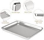 2 Plaque de cuisson, Plateau de cuisson en acier inoxydable lourd, Taille 12.5 × 9.5 × 1 Inch, Feuille de biscuits pour la cuisson, Finition mirror & Non toxique & Facile à nettoyer & Lave-vaisselle sans danger