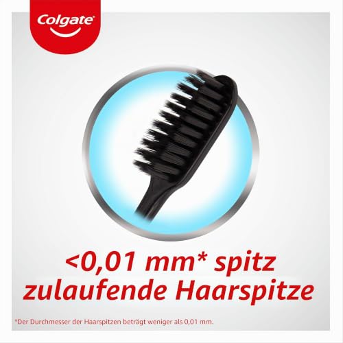 COLGATE - Zahnbürste Colgate Slim Soft Active Kohle – Zahnbürste mit Aktivkohle – weich – reinigt präzise – 2 Stück – Ansicht 5