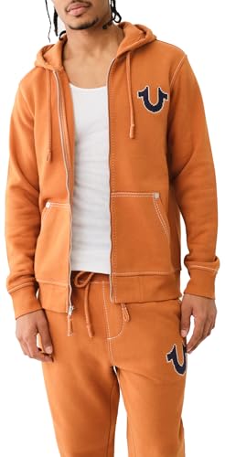 True Religion Men's Big T Cross Stitch Zip Up