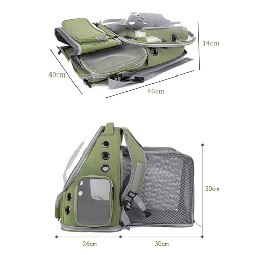 Sac à dos pour animaux Oxford vert de qualité supérieure et durable - 3