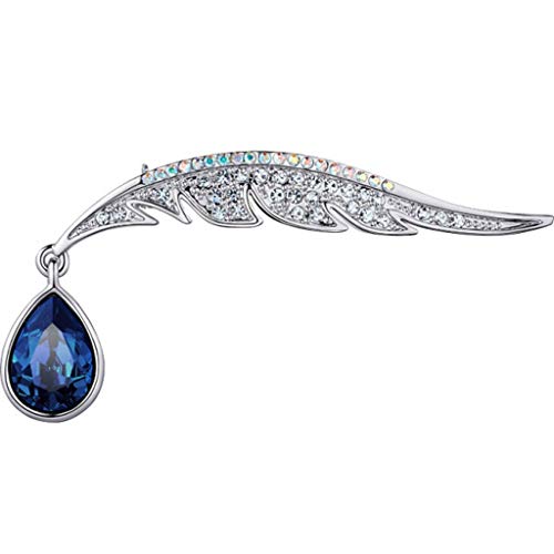 Zlw-shop Fashion Brooch/Ladies Brooch Feather Drop Brooch Ins Tide Personality High-end Female Temperament Atmospheric Sweater Suit Corsage Accessories Pin Dress brooch