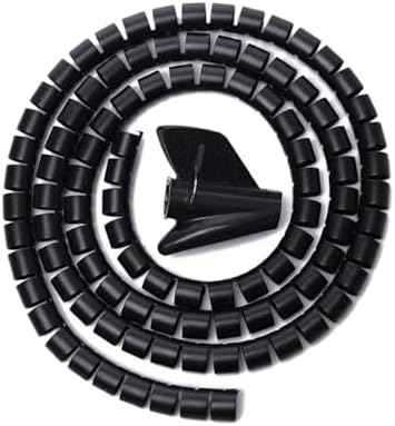 Spiral Cable Wrap, Spiral Wrap 1 Meter 16mm/22mm Multicolor(22mm x 1 Meters Black)