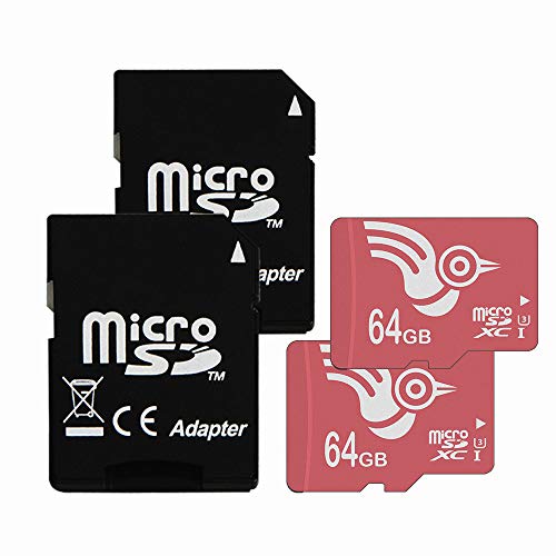 ADROITLARK Micro sd Card 64GB 2Pack microSD UHS-3 Memory Card for 4K Video/Phones/Laptop/Tablet(U3 64GB-2Pack)