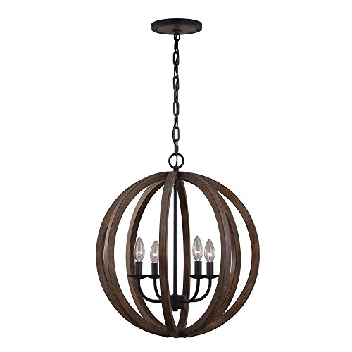 Feiss Lampada A Sospensione Allier Di Legno 52,1 Cm Feiss Lampada A Sospensione Allier Di Legno 52,1 Cm