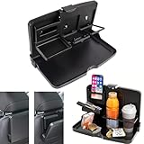 Multifunktionaler Reisetisch: Auto Rücksitz Tablett Schreibtisch bietet aktualisierte Becherhalter, Handy-Halter, Tablet-Halter und faltbare Esstisch. Auto Essen Tablett Halter macht es denkbar, chaotisch zusätzlichen Platz zu haben, während der Reise, perfekt für Outdoor-Trips mit Familie und Freunden.