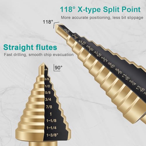 OSTTE Step Drill Bit Set 5Pcs 30Code+10%CC - image 4