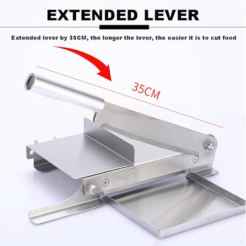 Affettatrice manuale in acciaio inox, efficiente strumento per affettare carne e verdure surgelate