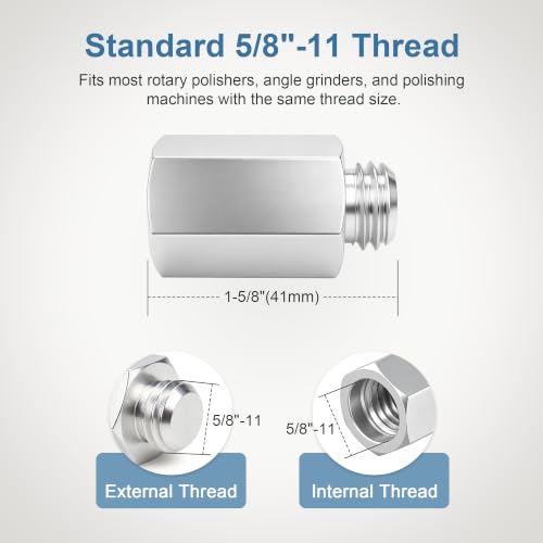 Image of 5 /8 inch-11 Extender Bolt Adapter for Double-Sided Wool Pads & Rotary Polishers