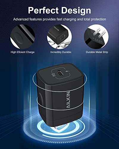 Image of iPhone 17 16e USB C Wall Charger Adapter 60W /6FT USB Type-C to USB-C Cable | Fast Charging 3.0 Block Plug Cube Brick Box, Android USBC to C Phone Power Charger Cord for iPhone 16e 16 Pro Max Plus 15