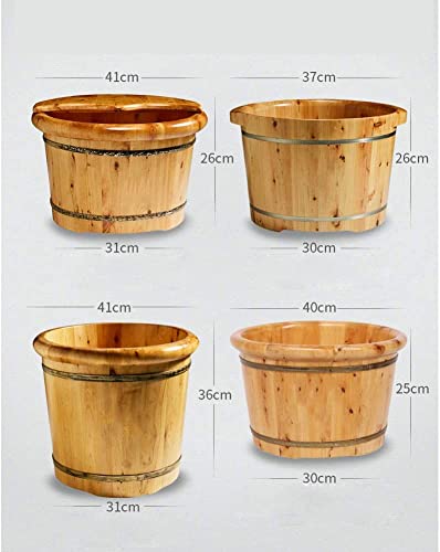 Tina de pie de madera para baño de pies de ciprés miniatura 3