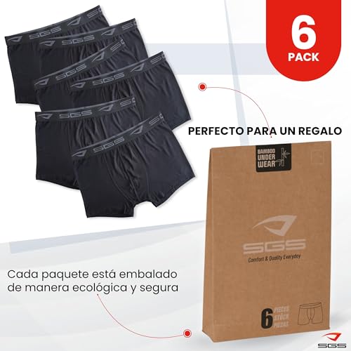 Boxer hombres pack de 6 cómodos para oficina y entrenar 5