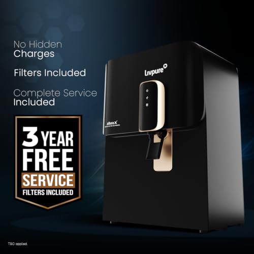 Image of Livpure Allura X 7L Copper RO Water Purifier for Home | 3-Years Unconditional Warranty | Zero Hidden Cost | 10-Stage RO+UV+UF+Mineral+Copper+Alkaline Purification