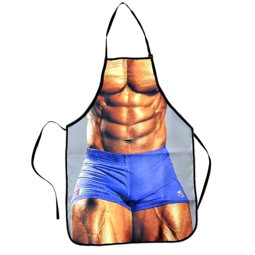 JZK Sexy Muskelmann Erwachsenen lustige schürze für Männer Urkomisches Streich geschenk für Männer Geburtstag, Weihnachts scherzgeschenk für...