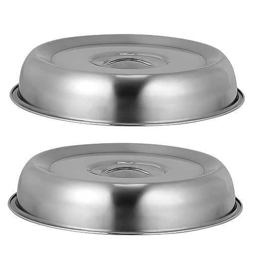 Cabilock 2piezas Cubierta Para Alimentos De Acero Inoxidable Redonda Para Carne Protector De Vajilla De Cocina Campana Extractora De Cocina