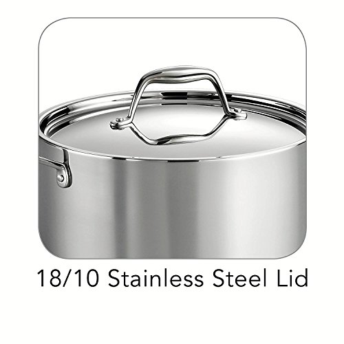 image for Tramontina Tri-Ply Clad Stainless Steel 6-Quart Sauce Pot with Lid, In