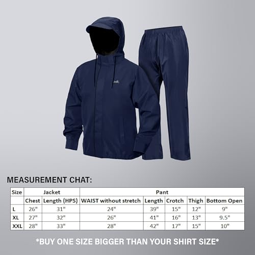 Image of TVS Unisex Double Layer Polyester Raincoat with Pant and Adjustable Drawcord for Hoodie