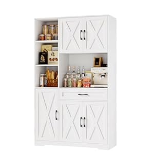 Hostack71tallkitchenpantrystoragecabinetfarmhousefoodpantrycabinetwithmicrowavestandbarndoorskitchenhutchcabinetwithlargedrawerandshelvesfordiningroom Urban Country Home Decor Hostack 71 tall kitchen pantry storage cabinet farmhouse food pantry cabinet with microwave stand barn doors kitchen hutch cabinet with large drawer and shelves for dining room urban country home decor