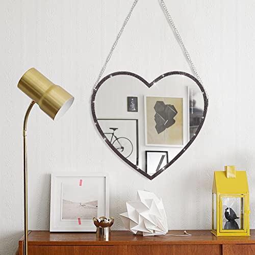 JJUUYOU Specchio a forma di cuore a parete con