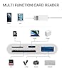 カメラメモリSDカードリーダー iPhone対応 LightningオスからUSBメス OTGアダプター Micro TF電源充電スプリッター 充電コネクター Apple iPad 12 11 xs xr xカメラ用 #1