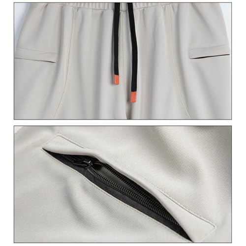 Outdoor Sweatpants Mens Sports Draswting Pockets Skinny Ankle Zipper Casual Pants Solid Color Active Trousers3