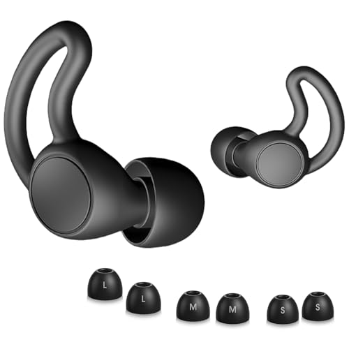 Ear Plugs for Sleep Noise Cancelling Earbuds for Sleeping Reusable Flexible Silicone Custom Fit with 6 Tips in S/M/L and Compact Case Ergonomic Design Shark Fin Design for Sleep Deep Focus Travel Ear Plugs for Sleep Noise Cancelling Earbuds for Sleeping Reusable Flexible Silicone Custom Fit with 6 Tips in S/M/L and Compact Case Ergonomic Design Shark Fin Design for Sleep Deep Focus Travel