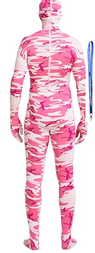 Image of Full Bodysuit Include Zipper Helper Unisex Spandex Stretch Adult Costume Zentai Disappearing Man Body Suit
