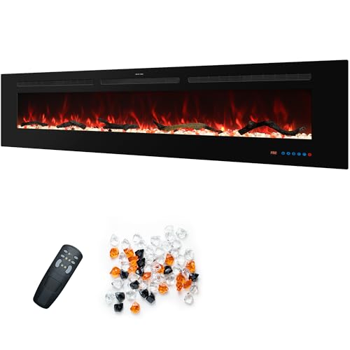 Electric Fireplace Insert with Remote & Touch Screen