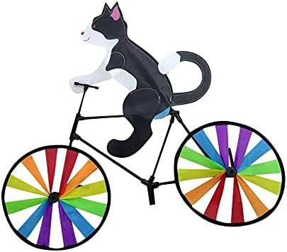 Creative Animal Garden Pinwheels Bicycle Wind Spinners Standing Pole Kids for Toys Ornaments Gardening Art Yard Decorative (A)
