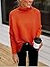 ANRABESS Women's Long Sleeve Turtle Neck Knitted Oversized Pullover Sweater High-Low Hem Rust