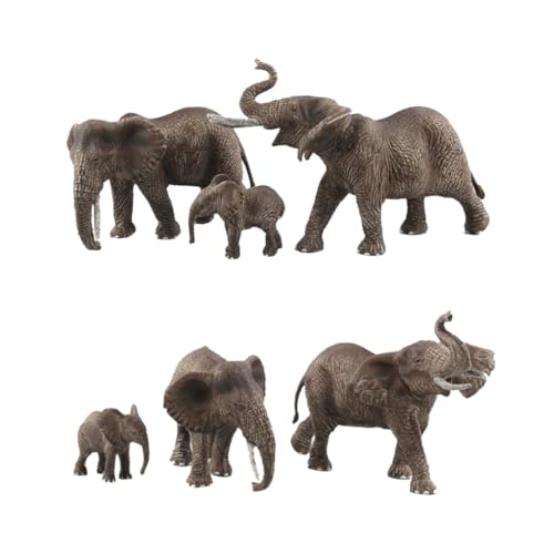 Figurine éléphant réaliste en plastique Gcroet modèle simulation