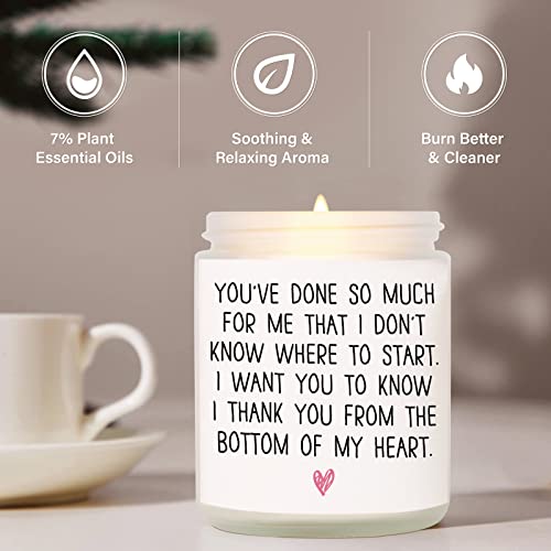 Baubledazz Thank You Gifts For Women, Thank You Gifts- Handmade Lavender Natural Soy Wax Candle (7Oz)- Appreciation Gifts For Women, Thank You Candle, Thank You Gifts For Friends, Coworker #TOP3