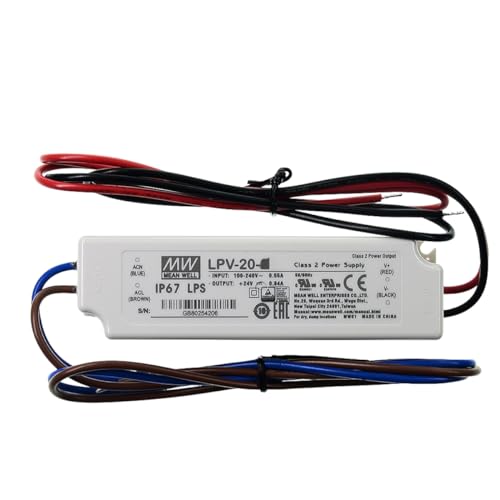 Controlador LED 24V 2.5A con voltaje constante y protección IP67 contra lluvia LPV-60-24