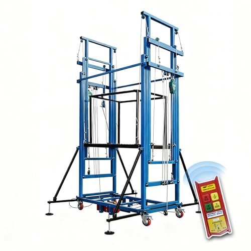 Plateforme d'échafaudage mobile, nacelle élévatrice électrique, couleur personnalisable, avec télécommande, for élagage et travaux de construction.(Blue,4m/13ft)