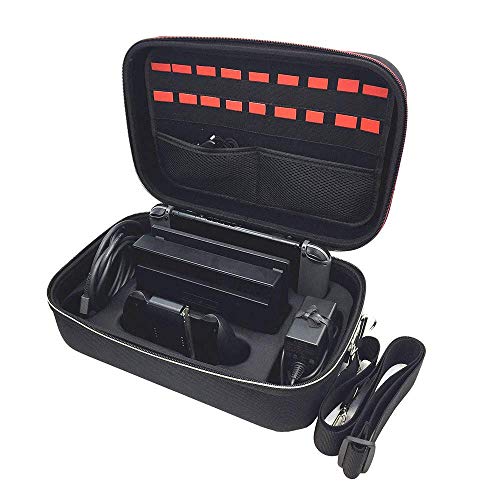 Preisvergleich Produktbild Deluxe-Reisekoffer für Nintendo Switch, Eva-Aufbewahrungstasche mit großer Kapazität und Schultergurttasche, Spieletragekoffer für Switch Pro Controller, Konsole, Zubehör