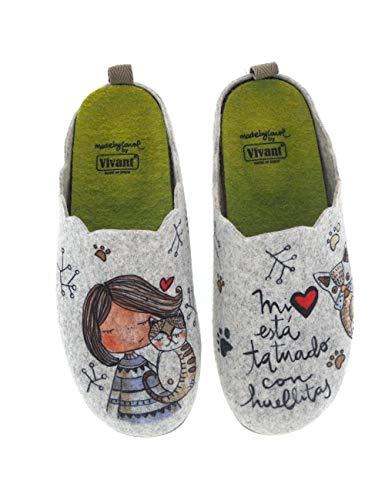 Zapatillas de casa para Mujer Fabricadas en España Vivant 202573 Gris - Color - Gris, Talla - 42