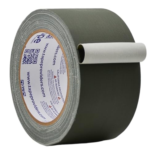 Image of WOD GTC12 Gaffer Tape, Olive Drab Low Gloss Finish Film, 2.5 inch x 60 ft. (Pack of 20) Residue Free, Non Reflective Cloth Fabric, Secure Cords, Water Resistant, Photography, Filming Backdrop