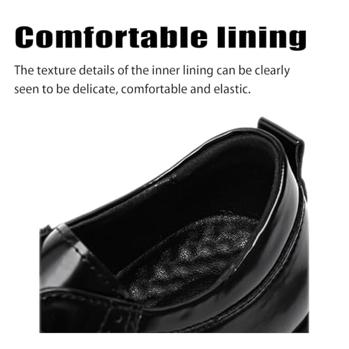 Men's Lug Sole Platform Lace Up Wingtip Brogue Oxfords Classic Wide Round Toe Comfort Chunky Heel Anti-Slip Business Dress Derby Shoes for Casual Work Office Shoes3