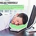 OULIGET Silicone Face Massage Pillow,SPA Beauty Face Relax Headrest,Salon Skin Care Soft Overlay Travel Head Support,Green