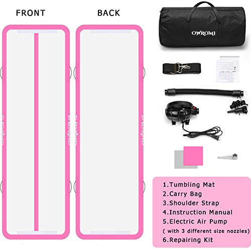 Tumble Track Mats For Gymnastics, Kids Air Gymnastics Mats For Tumbling Thick Inflatable Gymnastics Tumbling Track Mat 6.6/10/13/16/20Ft Training Tumbling Mat With Electric Pump For Home/Gym/Water Fun #TOP5