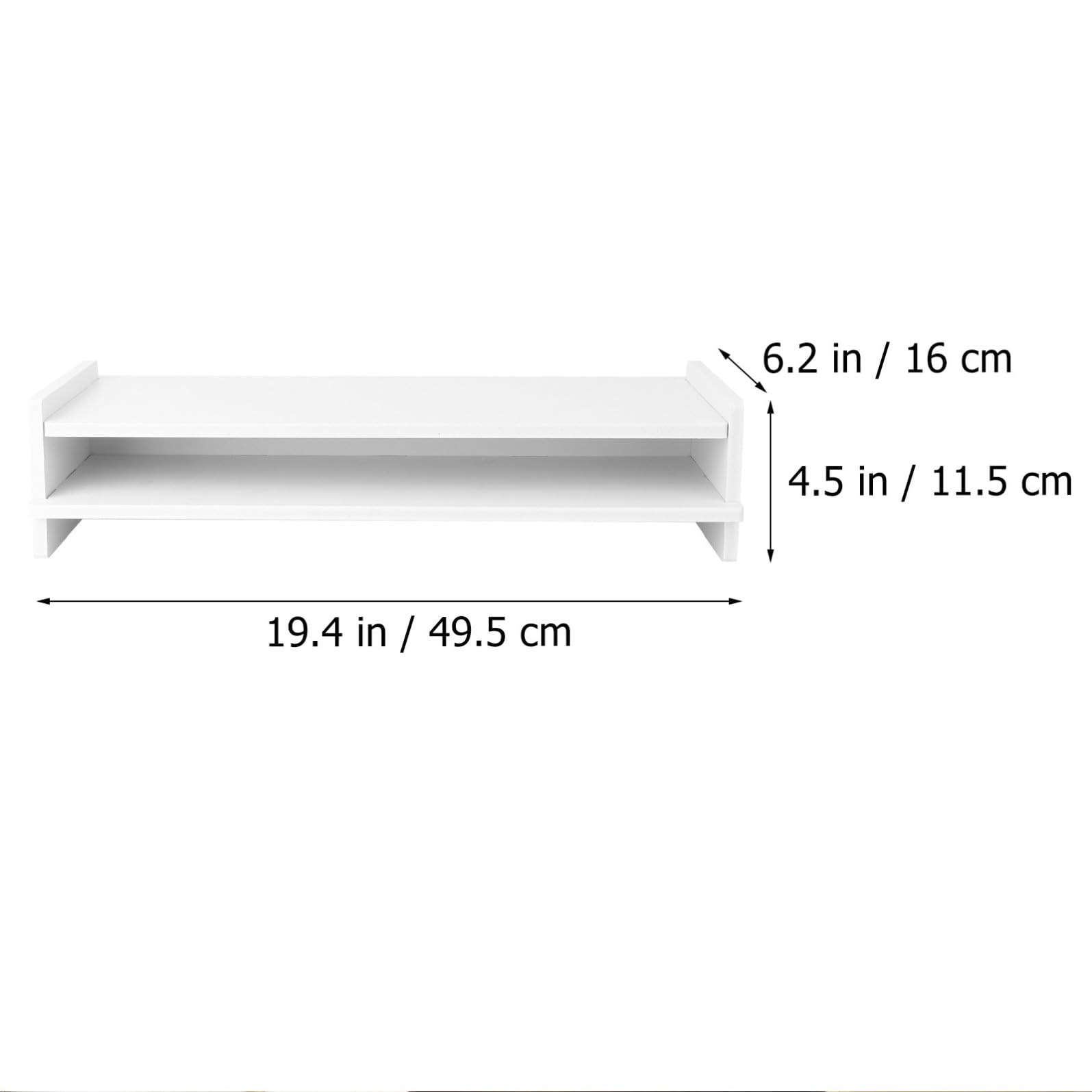 Soporte Plástico Escritorio Blanco Elevador para Monitor de Doble Capa