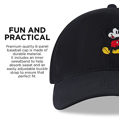 Disney Men's Baseball Cap, Mickey Mouse Adjustable Hat For Adult, Black, One Size #TOP5