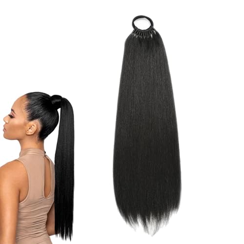 1 extension de cheveux humains avec queue de ponytail, 60 cm, pour femmes et filles, utilisation quotidienne et occasions spéciales, noir 1 extension de cheveux humains avec queue de ponytail, 60 cm, pour femmes et filles, utilisation quotidienne et occasions spéciales, noir