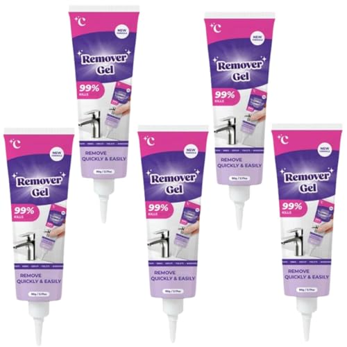 Vexclean Lot de 5 gels anti-moisissures, gel de nettoyage puissant Vexclean très efficace en pénétration, pour les espaces de carrelage de salle de bain et de cuisine, les murs et les joints