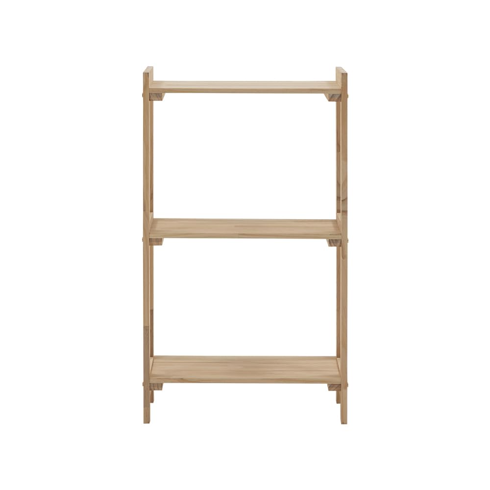 Amazon｜パイン無垢材 オープンラック 3段 幅46cm 奥行30cm 可動棚
