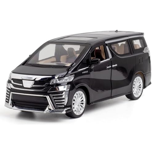 Image of DEUSON ECOM 1:32 Scale Alphard Toy Car for Kids Diecast Metal Cars with Light Sound Pull Back Openable Door Car Toy