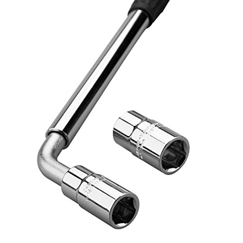 Cartman Telescoping Lug Wrench, Wheel Wrench with Standard CR-V Sockets 17/19, 21/22mm