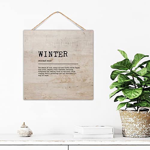 Panneau à suspendre en bois Winter Definition pour créer un cocon hivernal dans votre maison